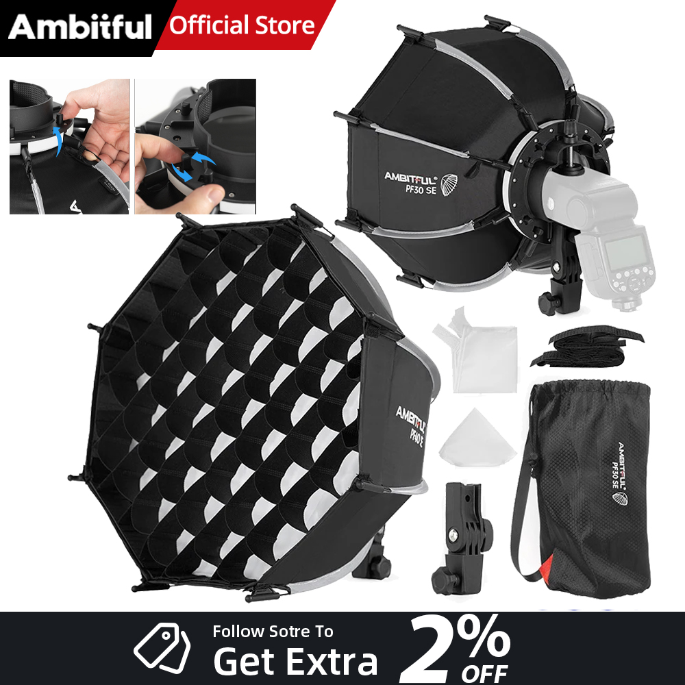 Photography Lighting Diffuser - AMBITFUL PF30/PF40 30см/40см мини-софтбокс-зонт в форме