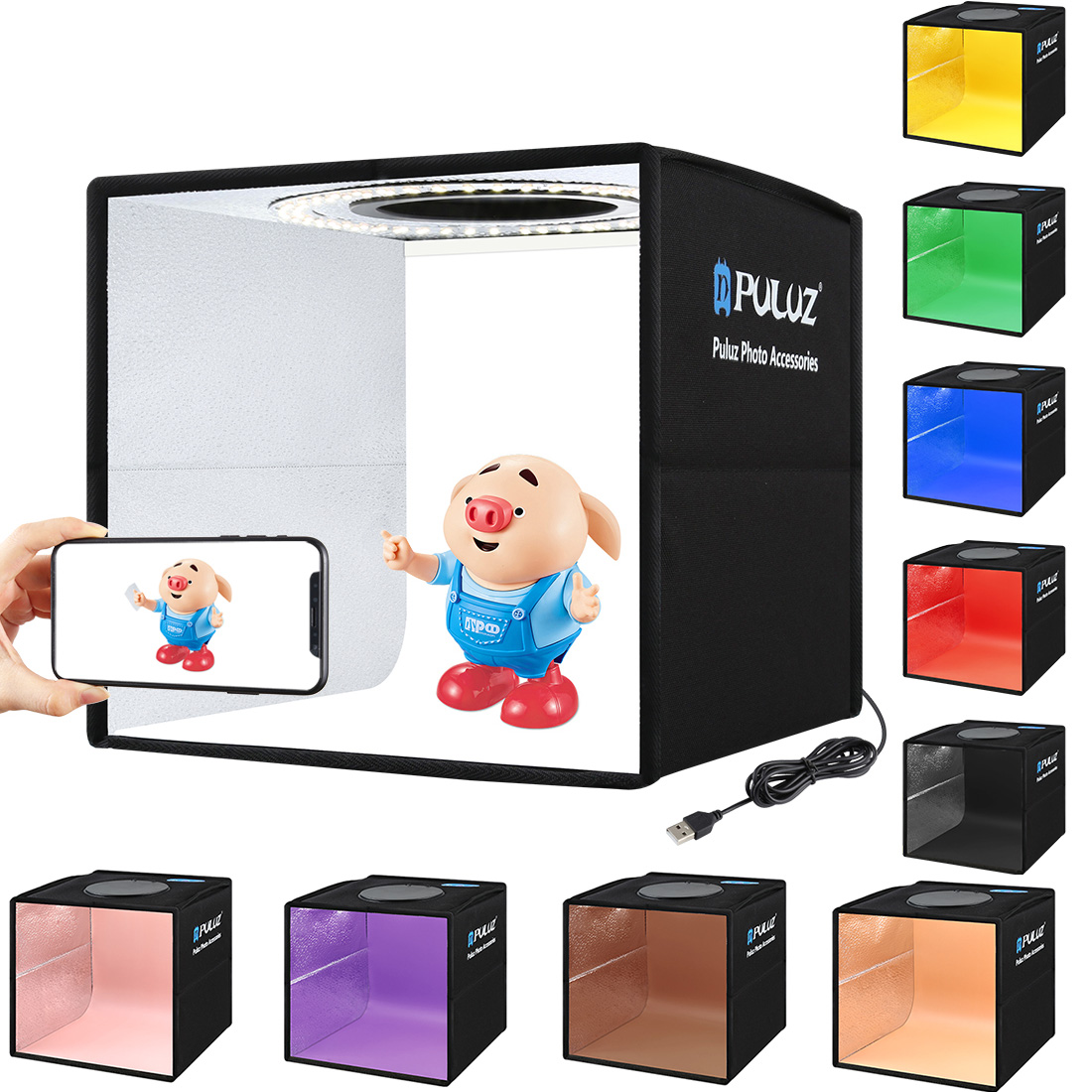Photography Lighting Softbox - Портативный настольный складной мини-софтбокс с кольцевой
