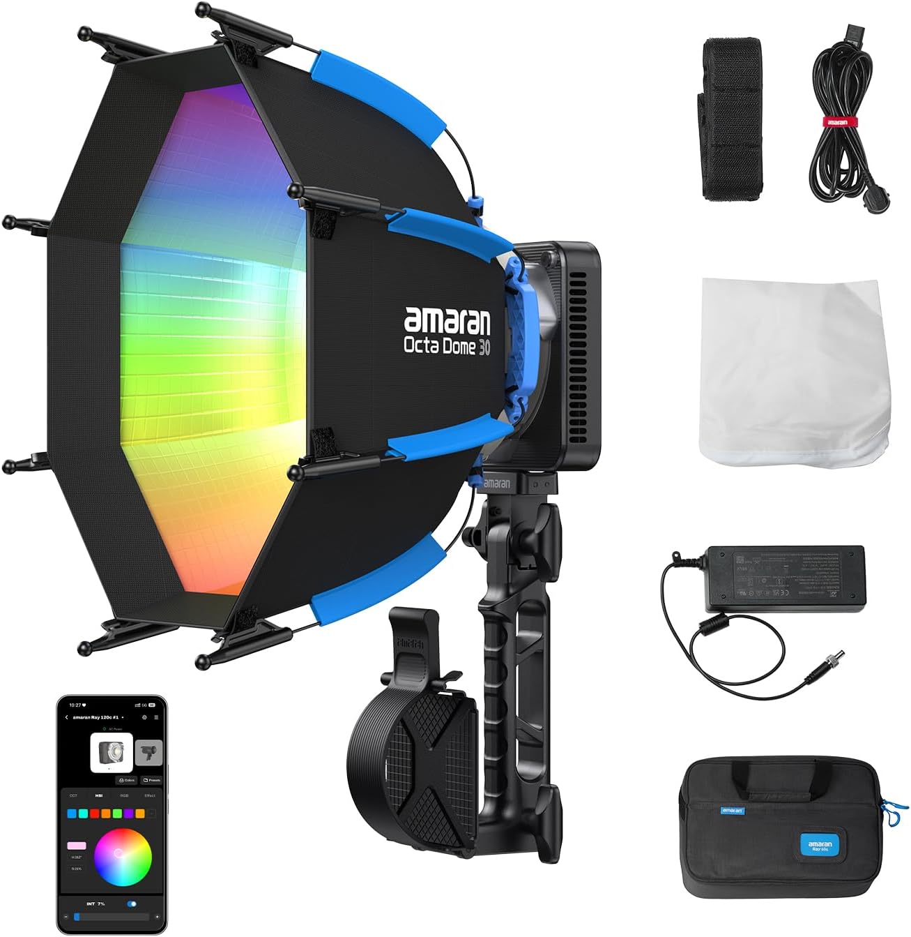 Photography Lighting Softbox - 120-ваттный RGB LED видеосвет, портативное студийное