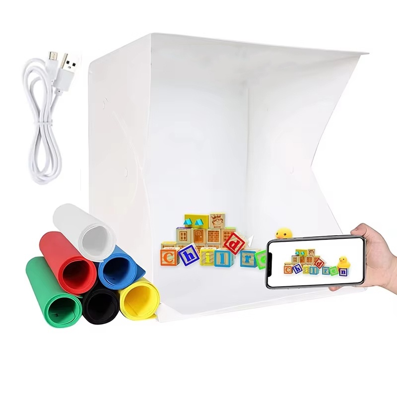 Photography Lighting Softbox - Складной лайтбокс, портативная фотостудия с LED-подсветкой,