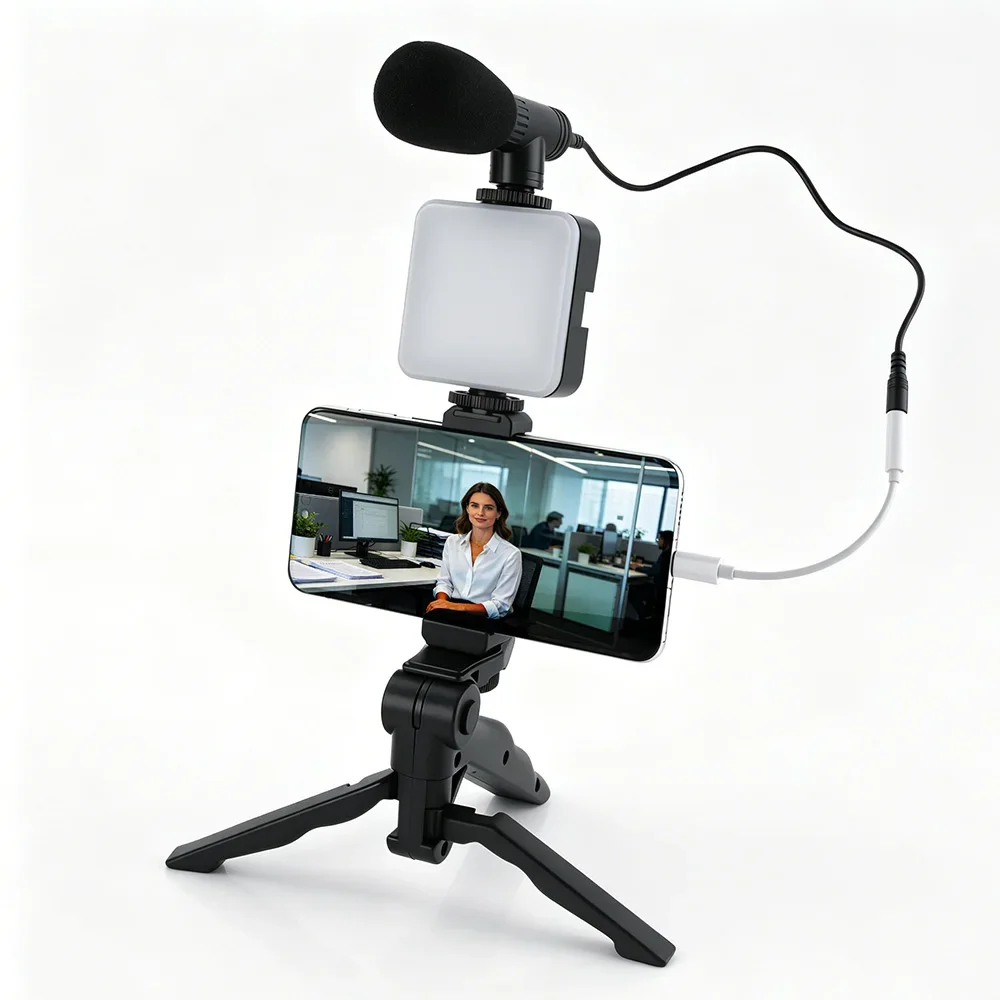 Photography Lighting Kit Portable - Комплект для видеоблогинга на смартфоне: светодиодный