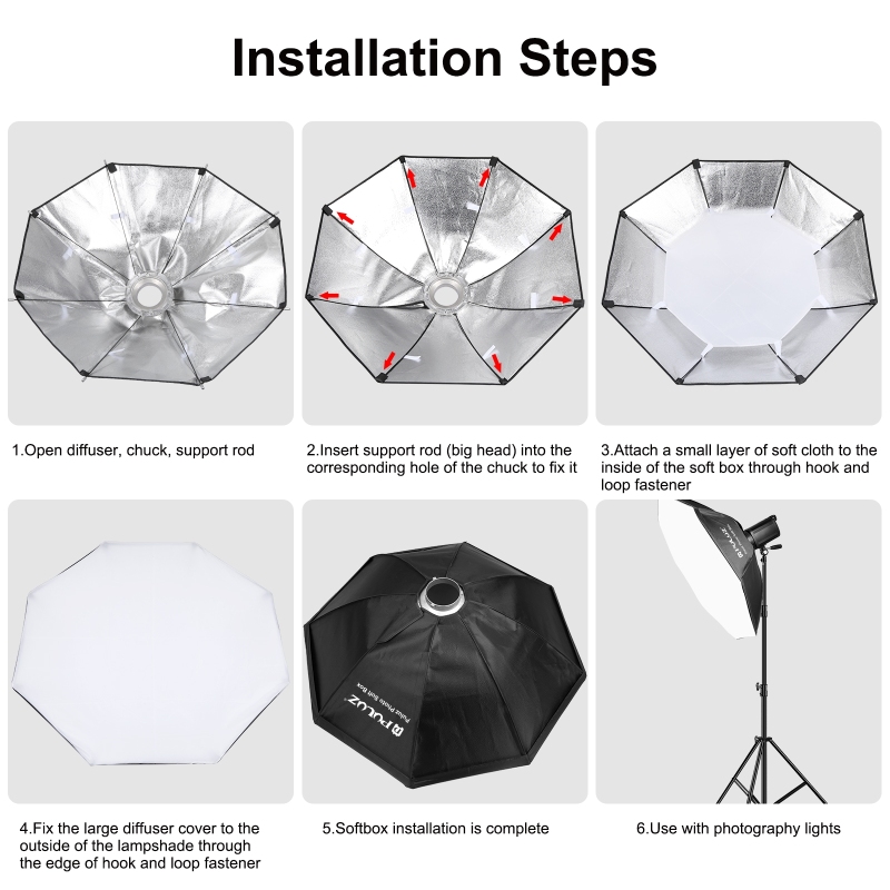 PULUZ 95 см восьмиугольный соф – обзор и цена Photography Lighting Softbox