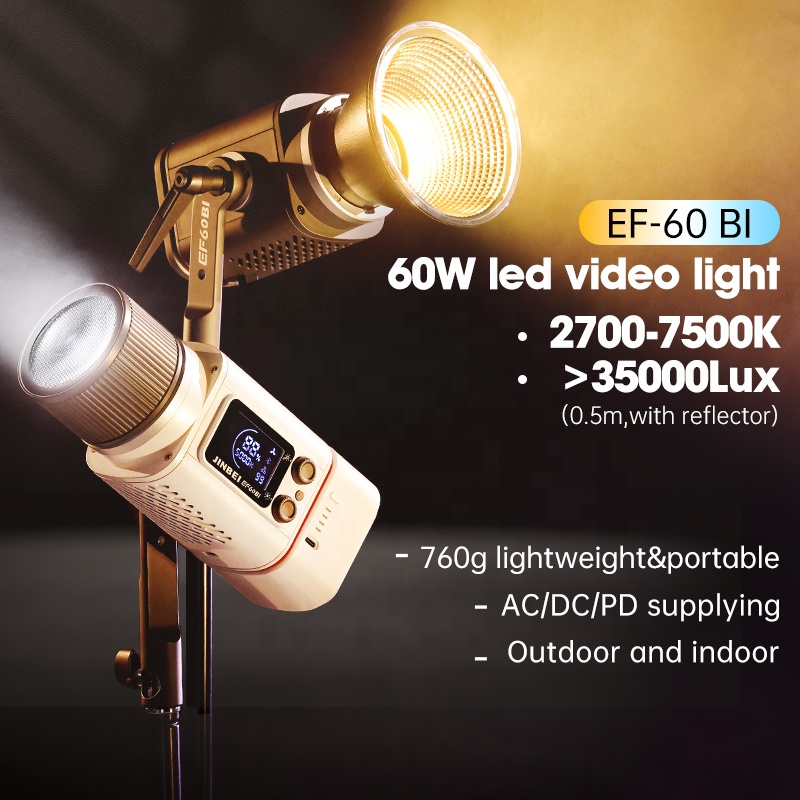 JINBEI EF-60BI 60 Вт Портативн – обзор и цена Photography Lighting Kit Portable